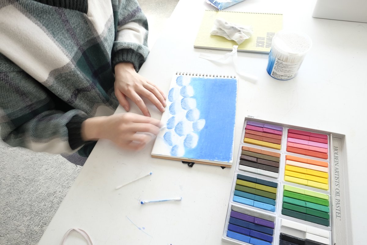 nas.artsでの杏の制作風景
