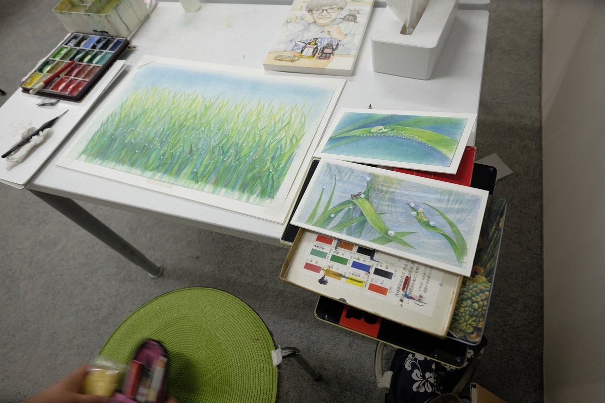 nas.artsでのchiyoの制作風景