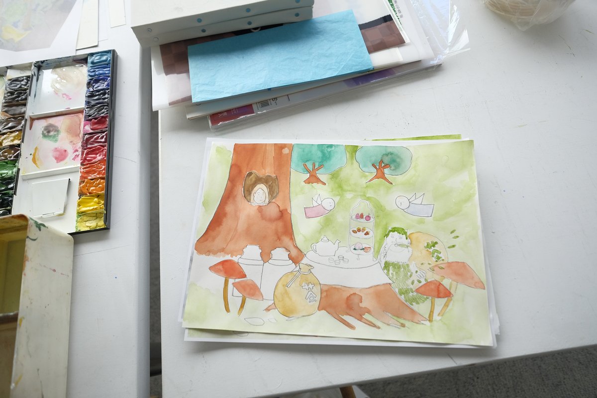 nas.artsでのそーみんの制作風景